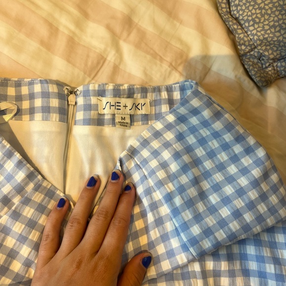 Gingham she + sky skirt - Picture 2 of 2